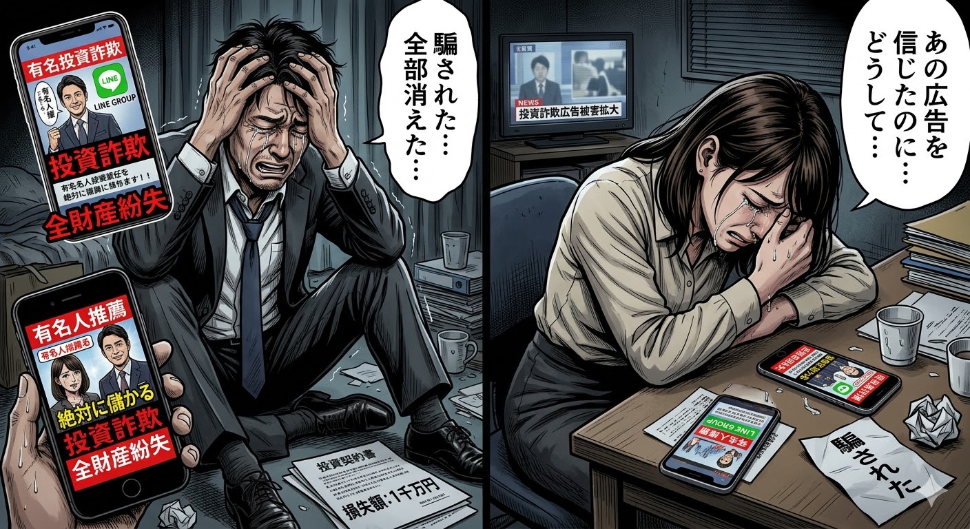 投資詐欺にあった男女